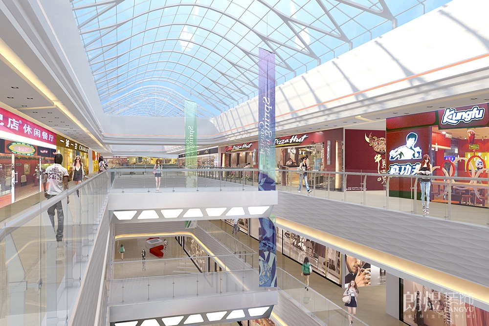 萬達(dá)廣場(chǎng)大型商場(chǎng)裝修效果圖